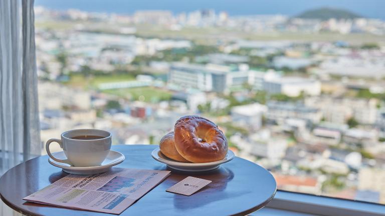 morning, coffee, bagel, breakfast